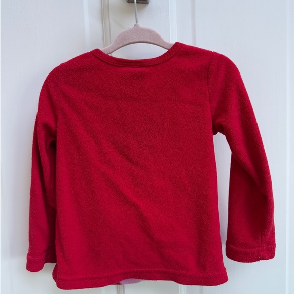 Elf on the Shelf 3T Girls Red Fleece Christmas Holiday Pajama Top - Picture 4 of 4